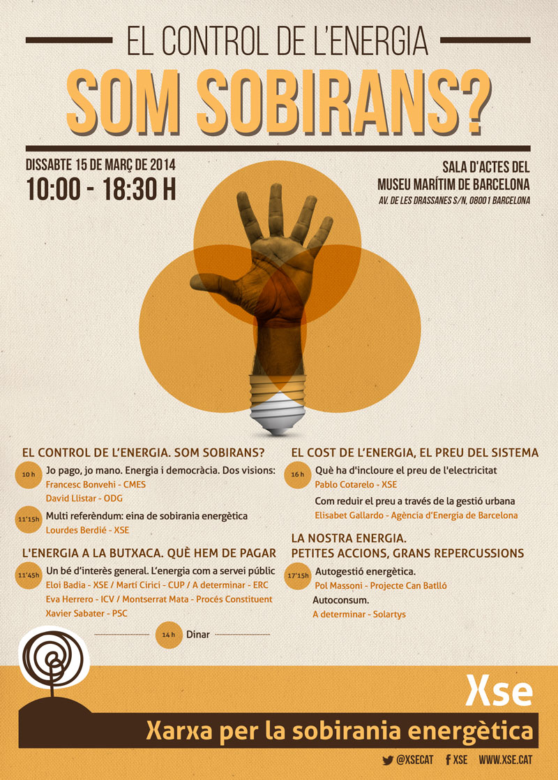 Cartell Jornada "El control de l'energia. Som sobirans?"